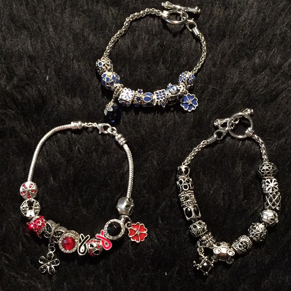 Jewelry - Colored charm bracelets